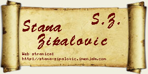 Stana Zipalović vizit kartica